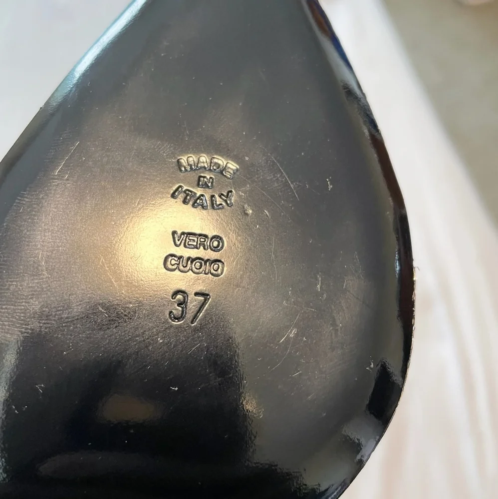 Moschino Biker Nappa Leather Pumps Black Women's size eur 37 or US 7 - Picture 9 of 9